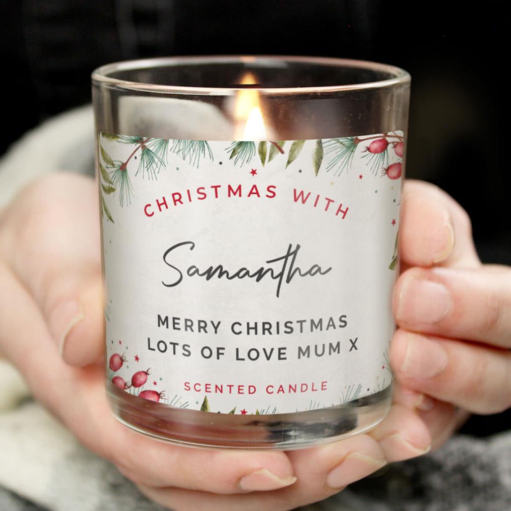 Personalised Christmas With….. Scented Jar Candle Extra Image 3